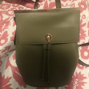 Olive book bag purse.